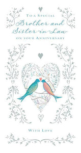 Anniversary Card - Brother & Sister-in-Law Anniversary - True Love