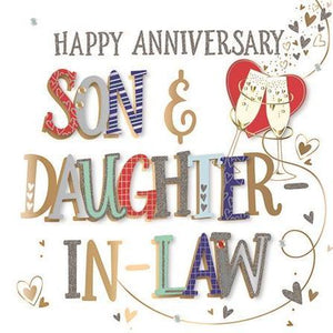Anniversary Card - Son and Daughter-in-Law - Anniversary Drinks