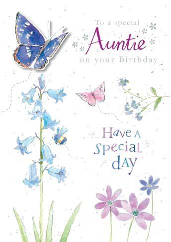 Auntie Birthday - Bluebells And Butterflies from Ling Design Ltd, English Cards in France