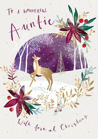 Christmas Card - Auntie - Magical Christmas