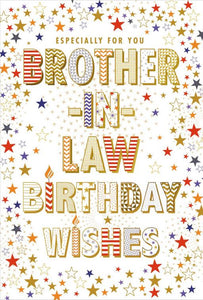 Brother-in-Law Birthday - Candle Text from Nigel Quiney Publications, English Cards in France