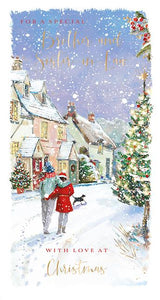 Christmas Card - Brother and Sister-in-Law - Walking In The Snow