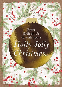 Christmas Card - Both Of Us - Bauble