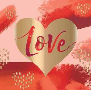 Valentine Card - Love Gold Heart from Ling Design, Valentine's Day Cards in France, Cartes de voeux Saint Valentin, English cards in France