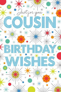 Cousin Birthday - Starbursts from Nigel Quiney Publications, English Cards in France