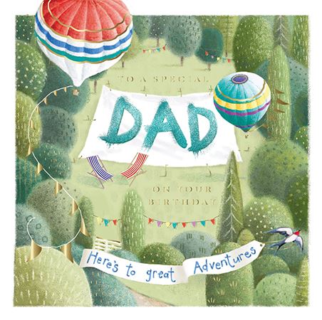 Dad Birthday - Hot Air Balloons In Woods