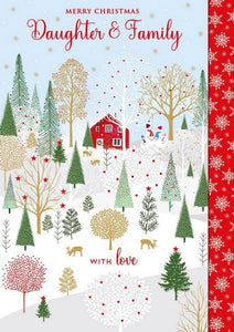 Christmas Card - Daughter and Family - Forest Cottage from Nigel Quiney Publications, English Cards in France