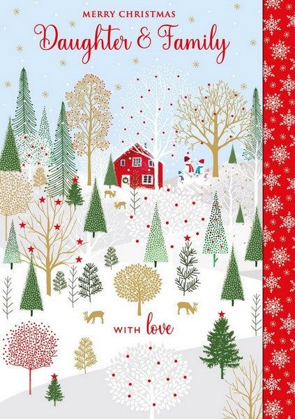 Christmas Card - Daughter and Family - Forest Cottage from Nigel Quiney Publications, English Cards in France