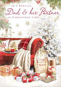 Christmas Card - Dad and Partner - Christmas Snuggle