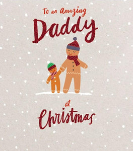 Christmas Card - Daddy - Gingerbread Holding Hands