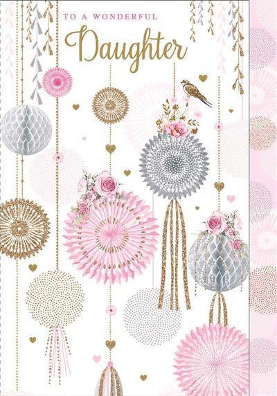 Daughter Birthday - Paper Lanterns from Nigel Quiney Publications, English Cards in France
