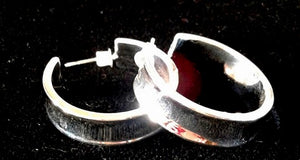 Jewellery - 925 Silver 30mm Hoop Stud Earrings