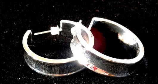 Jewellery - 925 Silver 30mm Hoop Stud Earrings