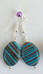 Jewellery - 925 Silver Turquoise Gemstone Drop Earrings