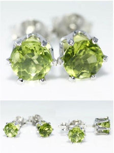 Jewellery - 4mm Peridot Stone Stud Earrings