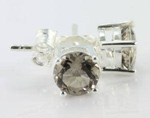 Jewellery - 5mm Smoky Quartz Stone Stud Earrings