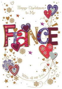 Christmas Card - Fiancé - Hearts