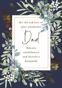 Sympathy Card - Loss of Dad - Foliage