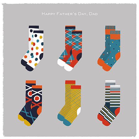 Father's Day Card - Socks from The Great British Card Company, Father's day cards in France, Cartes de voeux Fete des Peres, English cards in France