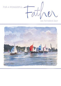 Father's Day Card - Sailing Boats from The Great British Card Company, Father's day cards in France, Cartes de voeux Fete des Peres, English cards in France