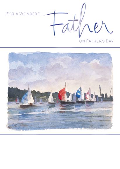 Father's Day Card - Sailing Boats from The Great British Card Company, Father's day cards in France, Cartes de voeux Fete des Peres, English cards in France