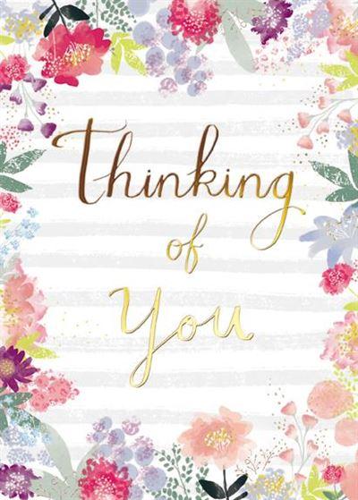 Thinking of You Card - Flowers from The Great British Card Company, English Cards in France