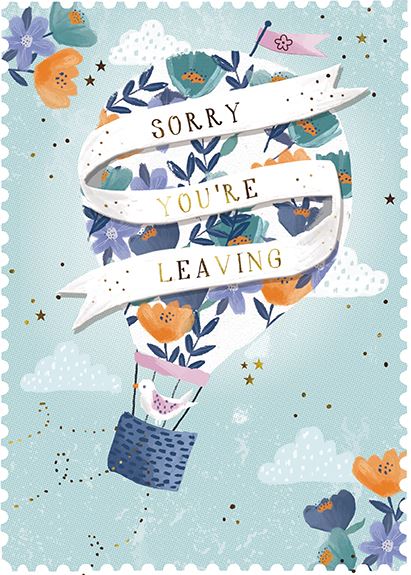 Leaving Card - Hot Air Balloon