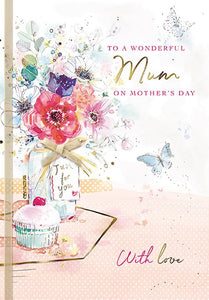 Mother's Day Card - Vase of Flowers from The Great British Card Company,  Mother's day cards in France, Cartes de voeux Fete des Meres, English cards in France