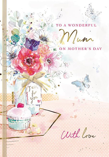 Mother's Day Card - Vase of Flowers from The Great British Card Company,  Mother's day cards in France, Cartes de voeux Fete des Meres, English cards in France