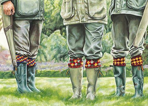Blank Card - Three Wellingtons