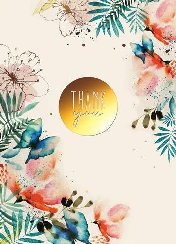 Thank You Card - Butterflies