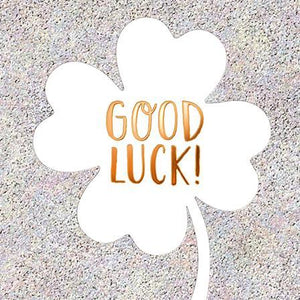 Good Luck Card - Flitter Lucky Clover