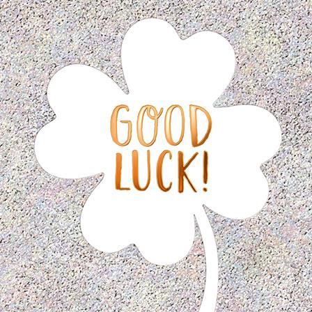 Good Luck Card - Flitter Lucky Clover