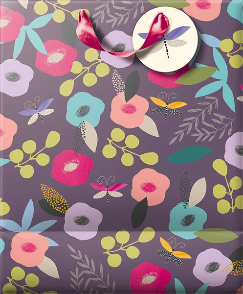 Gift Bag - Large - Floral On Cream