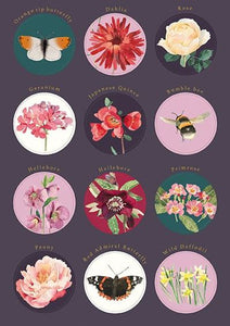 Set de escritura Un año en el jardín - Abejas y mariposas