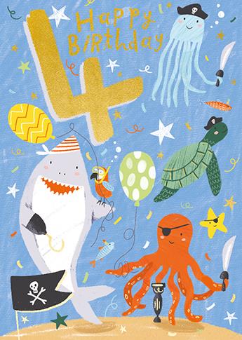 Age 4 - 4th Birthday - Pirate Party