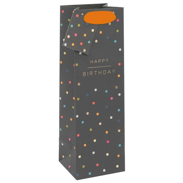 Gift Bag - Bottle Bag - Happy Birthday Spots