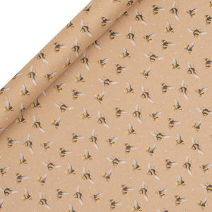 Gift Roll Wrap - 3M Bees Kraft