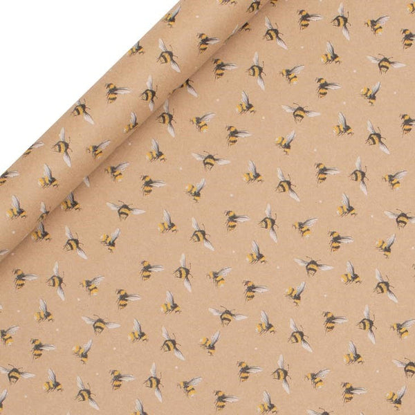 Gift Roll Wrap - 3M Bees Kraft