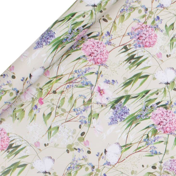 Gift Roll Wrap - 4M Cabbage White Grey
