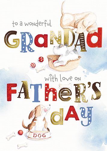 Father's Day Card - Grandad - Wonderful Grandad from The Great British Card Company, Father's day cards in France, Cartes de voeux Fete des Peres, English cards in France