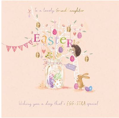 Easter Card - Granddaughter - Egg-stra Special Easter from Ling Design, Easter Cards in France, Cartes de Paques en France, English Cards in France