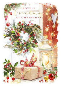 Christmas Card - Grandma - Christmas Wreath
