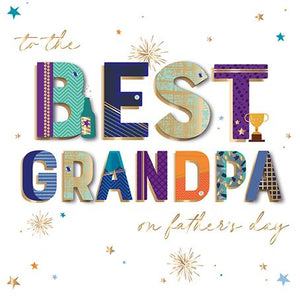 Father's Day Card - Grandpa - Best Grandpa from Talking Pictures, Father's day cards in France, Cartes de voeux Fete des Peres, English cards in France