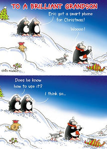 Christmas Card - Grandson - Smart Phone
