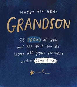 Grandson Birthday - Grandson So Proud