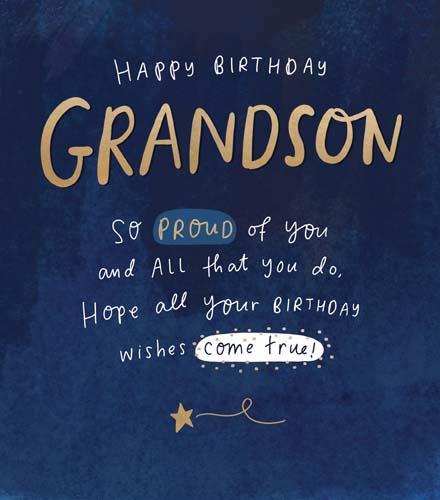 Grandson Birthday - Grandson So Proud