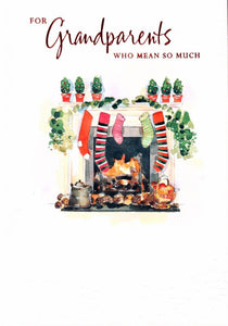 Christmas Card - Grandparents - Fireplace