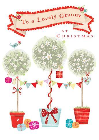 Christmas Card - Granny - Christmas Topiary