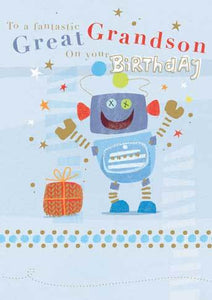 Great-Grandson Birthday - Happy Robot
